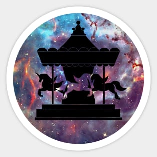 Unicorns Carousel Universe Sticker